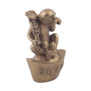 Maimuta pe Pepita cu Ru Yi si Piersici - bronz