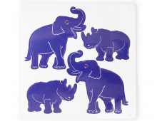 Elefant si Rinocer - Contra Furturilor - autocolant